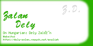 zalan dely business card